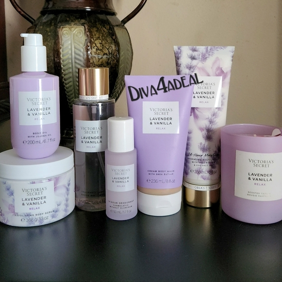 Victoria’s Secret LAVENDER & VANILLA Relax 7PC Collection Set Lot Bundle - Picture 1 of 4